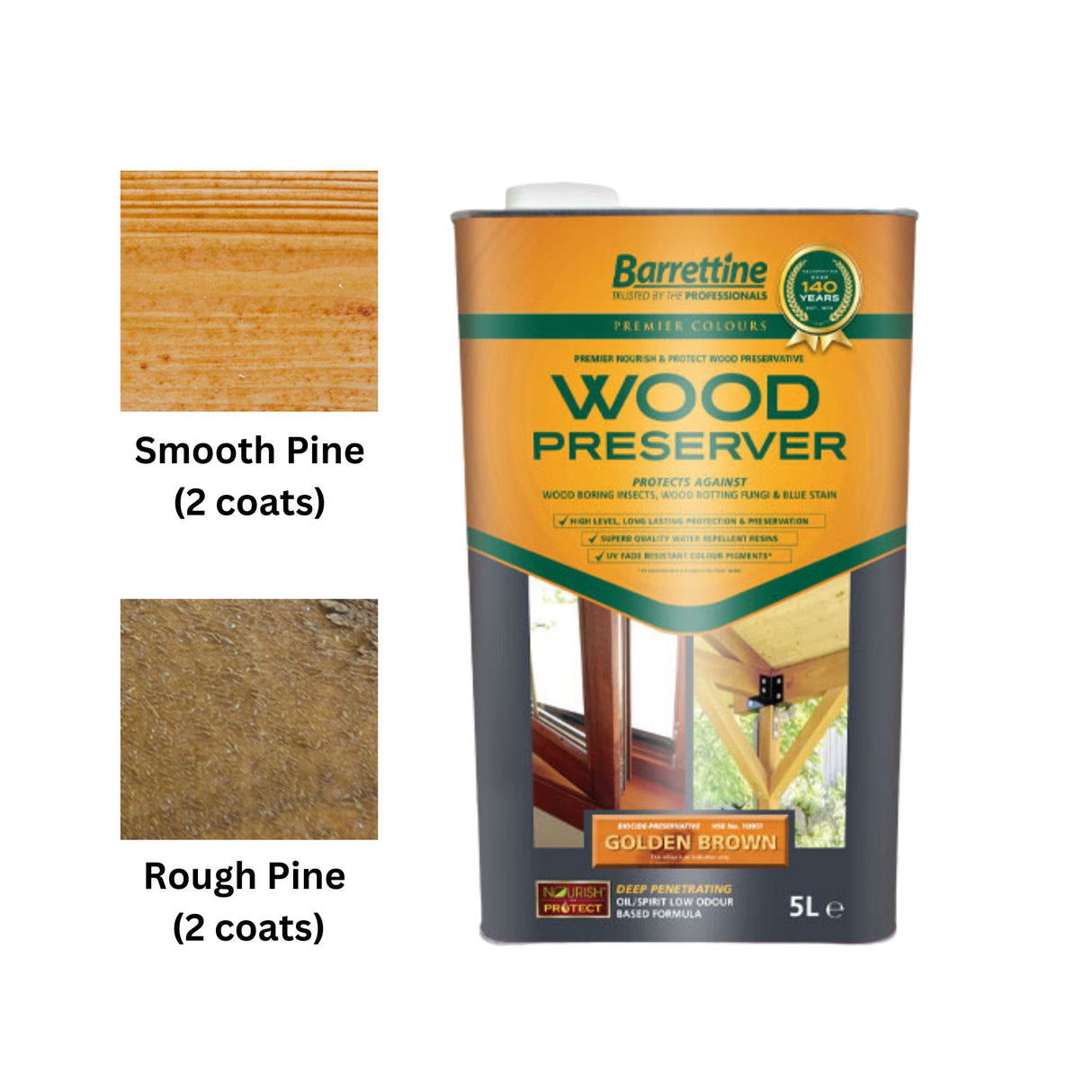 Barrettine Premier Wood Preserver 5 Litres