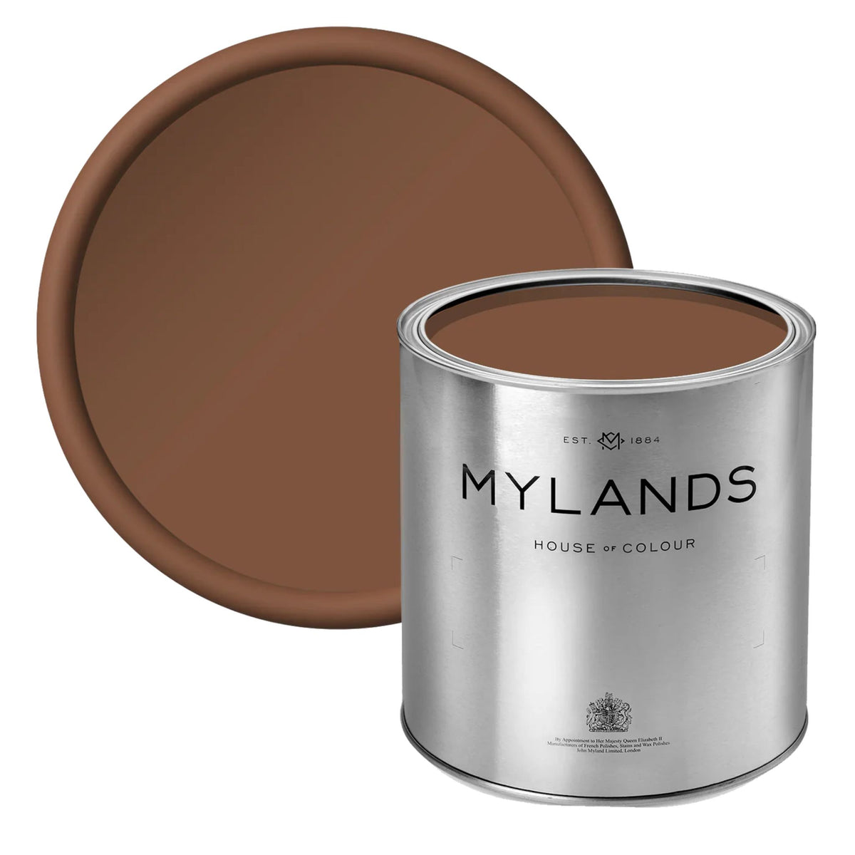 Mylands Beata Heuman Collection Cigar tin and swatch product shot