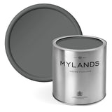 Mylands FTT-014 Iron Grey paint swatch and tin