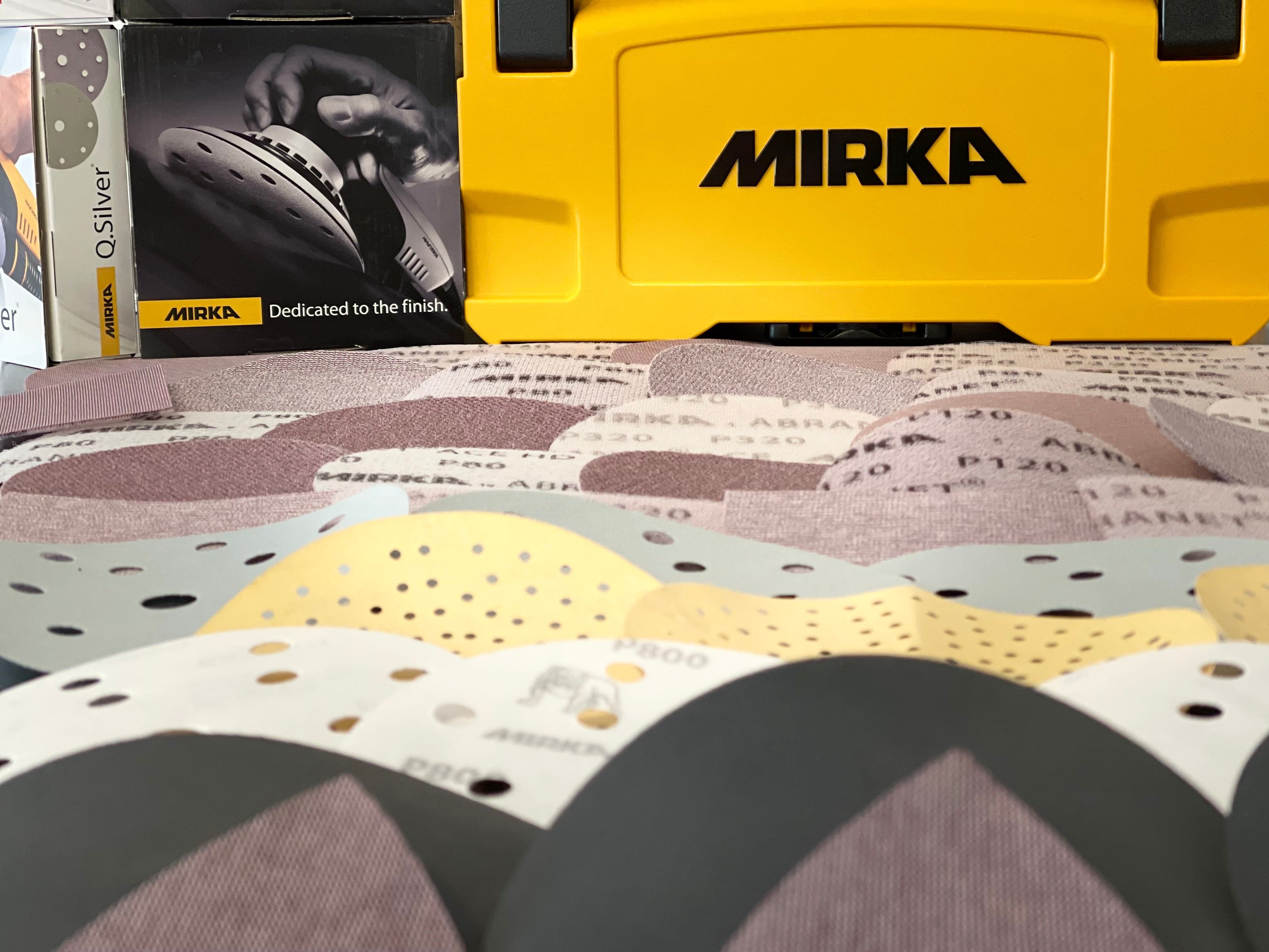 Mirka Abrasives Collection Photo - assortment of Mirka sanding pads