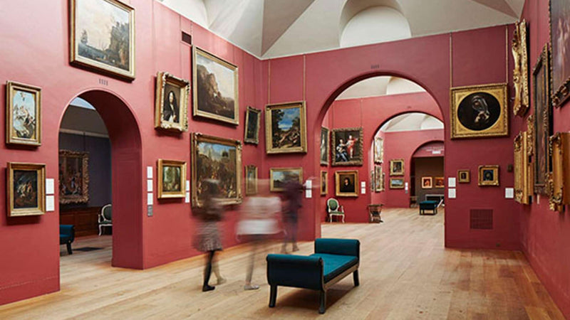 Mylands Dulwich Red in situ in Dulwich Picture Gallery
