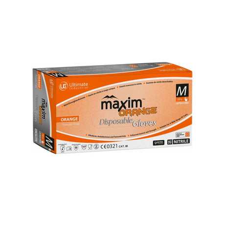 Maxim Orange Disposable Gloves