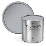 Mylands Mid Wedgwood No.113 paint swatch and tin