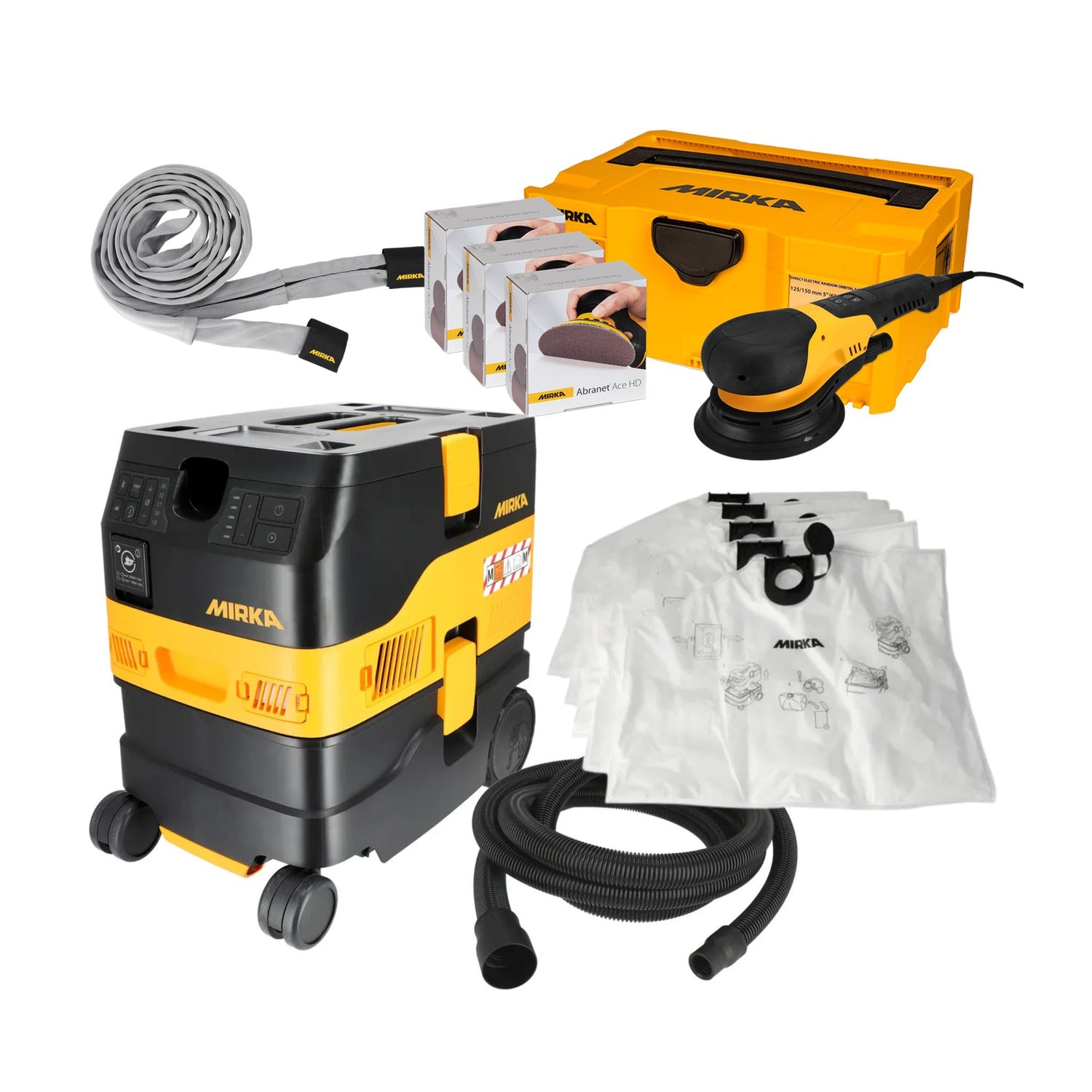 Mirka DEXOS 1217M & DEROS RS 600 150mm 230V Bundle