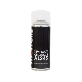 Morrells Nitrocellulose Lacquer Aerosol 400ml Semi-matt cellulose AL245 can on a white background