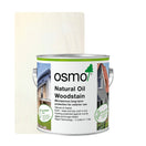 Osmo Natural Oil Woodstain 900 White tin and swatch product shot