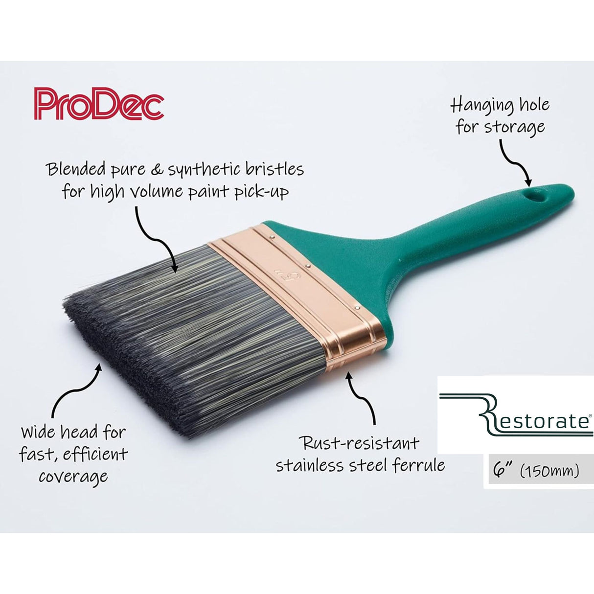 Rodo Prodec Wall Brush 6" Features