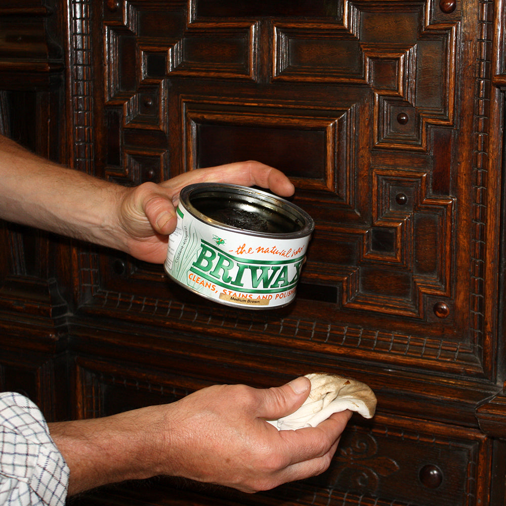 Quality Products - applying Briwax to an antique