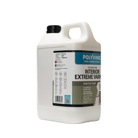 Polyvine Interior Extreme Varnish Dead Flat Clear Large Side On