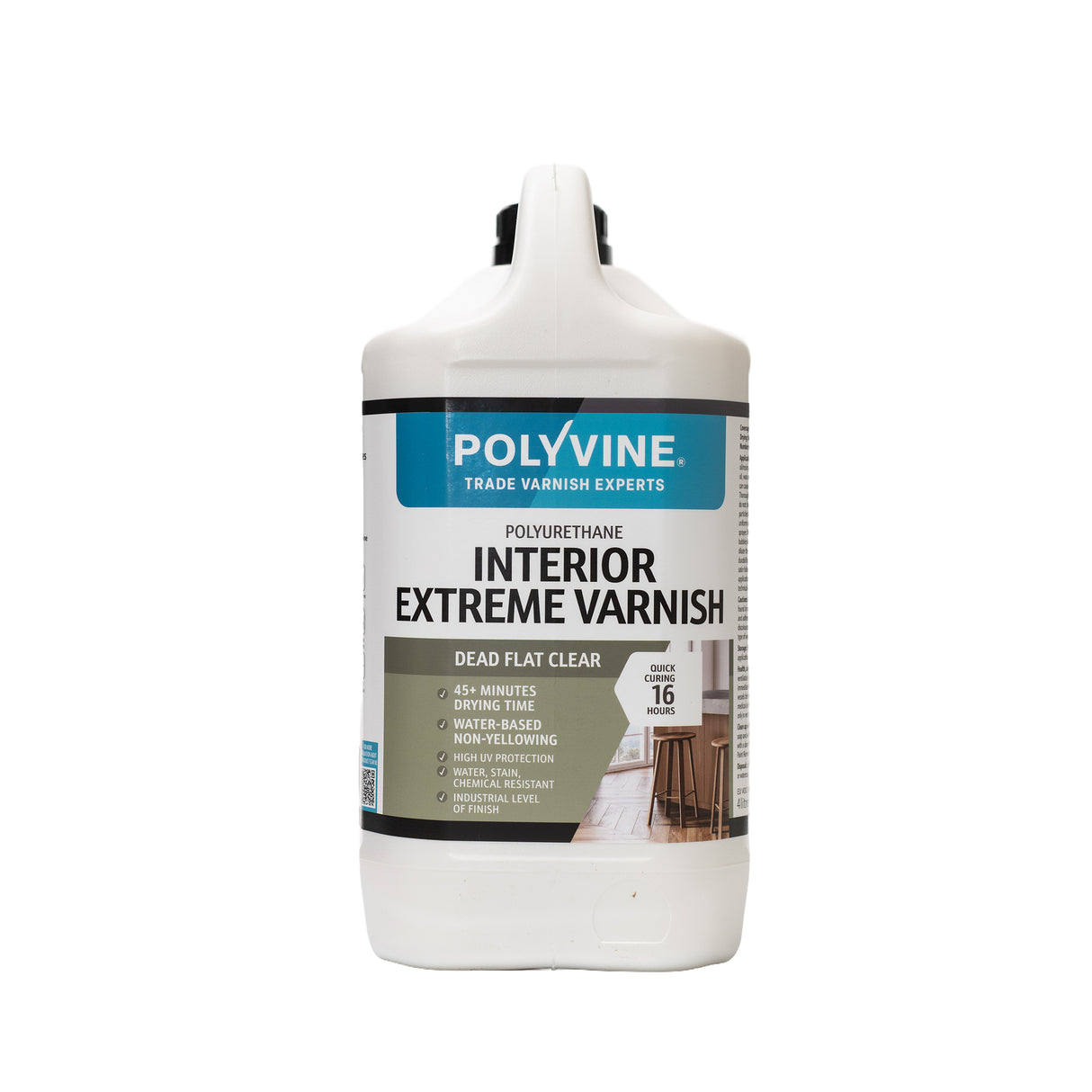 Polyvine Interior Extreme Varnish Dead Flat Clear Large Front