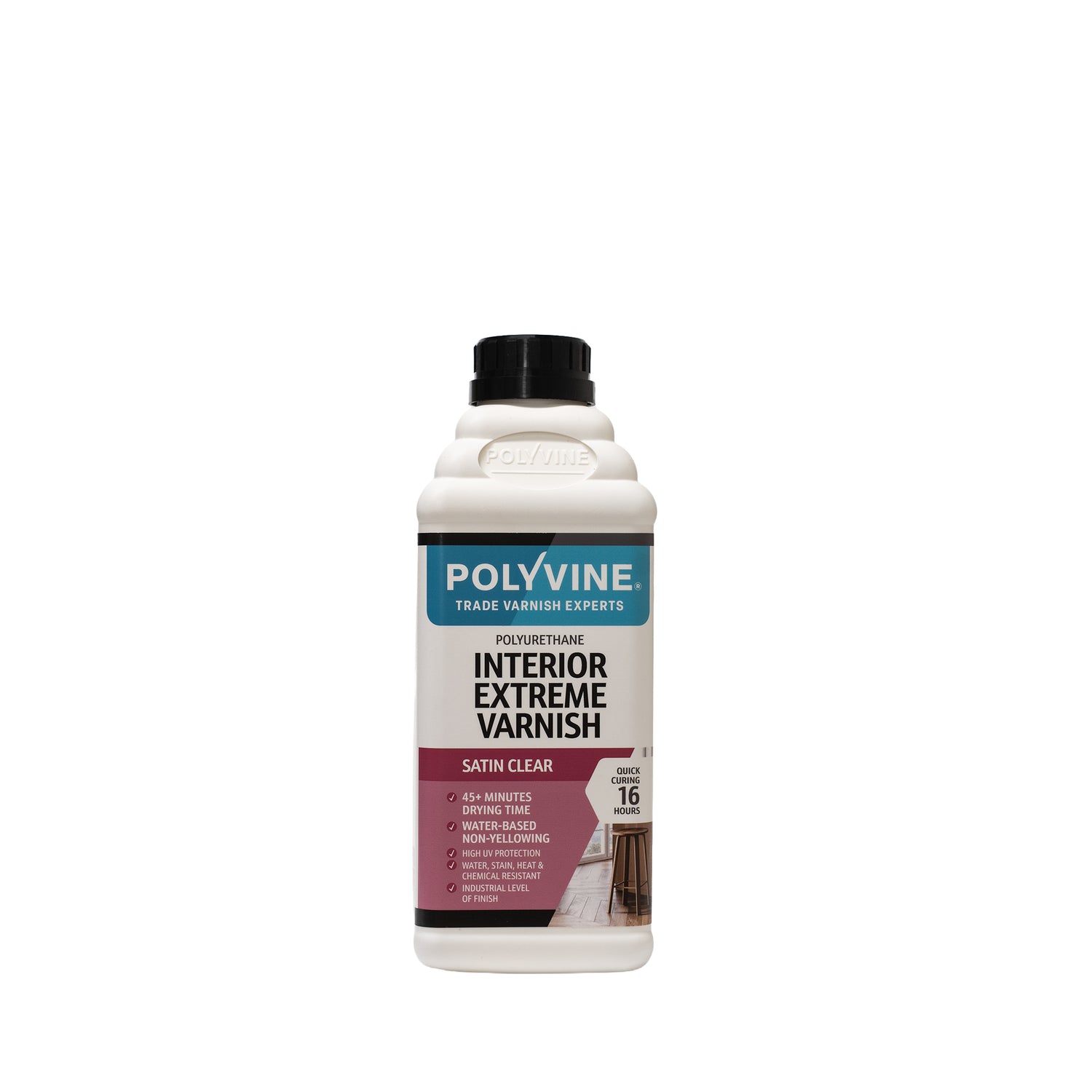 Polyvine Interior Extreme Varnish Satin Clear 1 Litre
