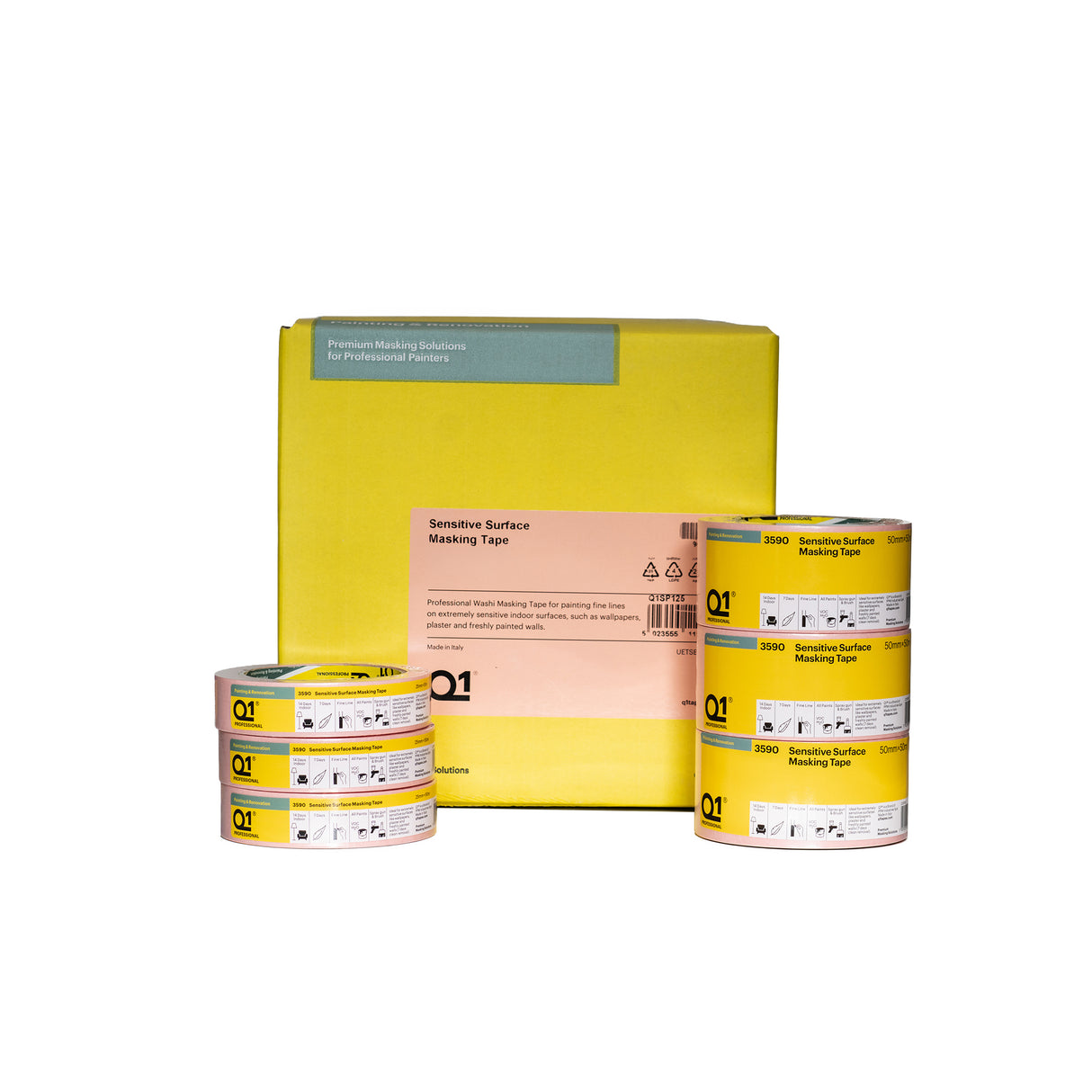Q1 Sensitive Surface Masking Tape with Product with Box