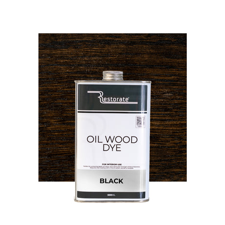 Restorate Oil Wood Dye naphtha based oil stain black 500ml