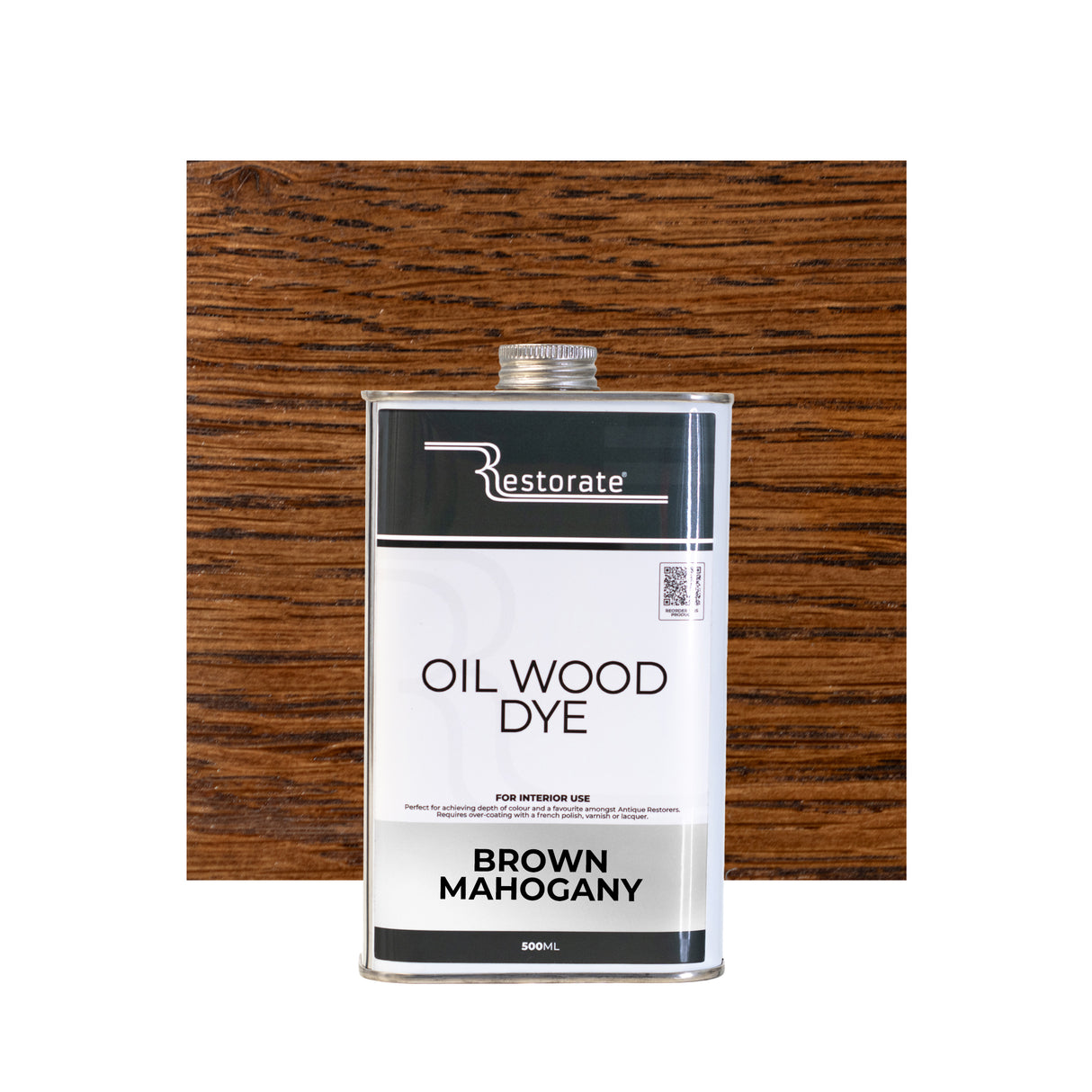 Restorate Oil Wood Dye naphtha based oil stain brown mahogany 500ml