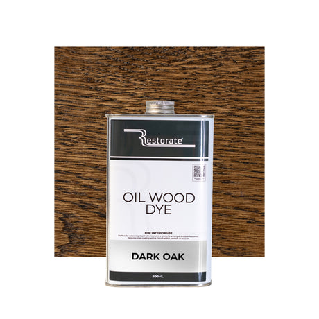 Restorate Oil Wood Dye naphtha based oil stain dark oak 500ml