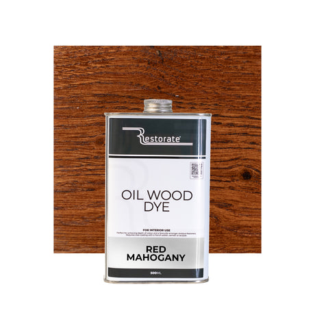 Restorate Oil Wood Dye naphtha based oil stain red mahogany 500ml