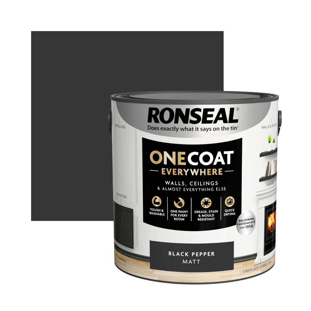 Ronseal One Coat Everywhere Paint Black Pepper