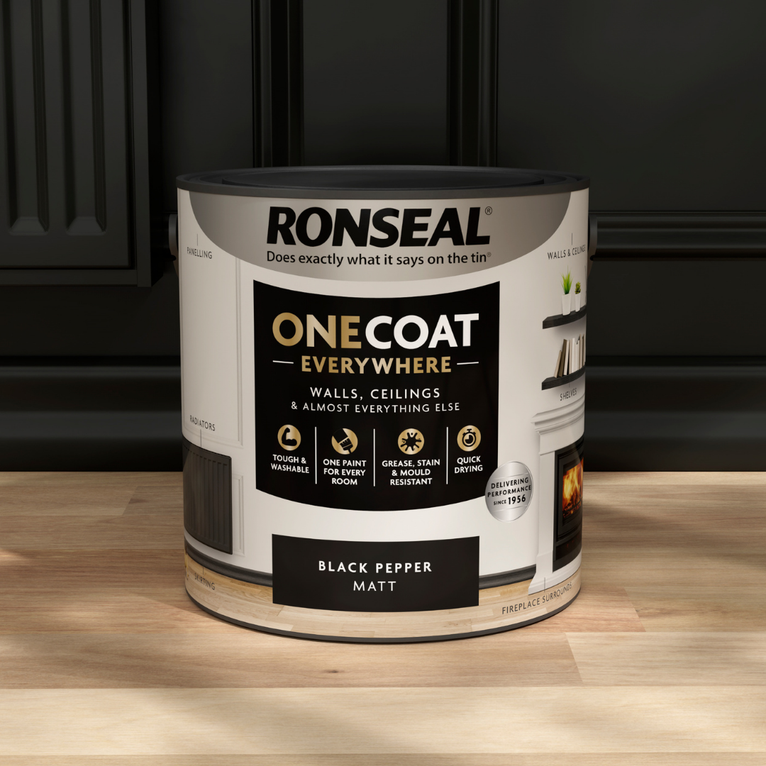 Ronseal One Coat Everywhere Paint Black Pepper