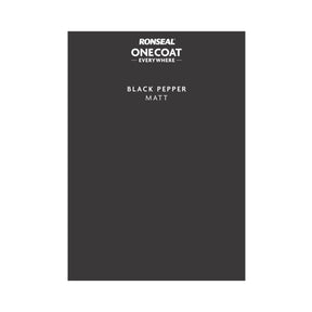 Ronseal One Coat Everywhere Paint Black Pepper Colour Card