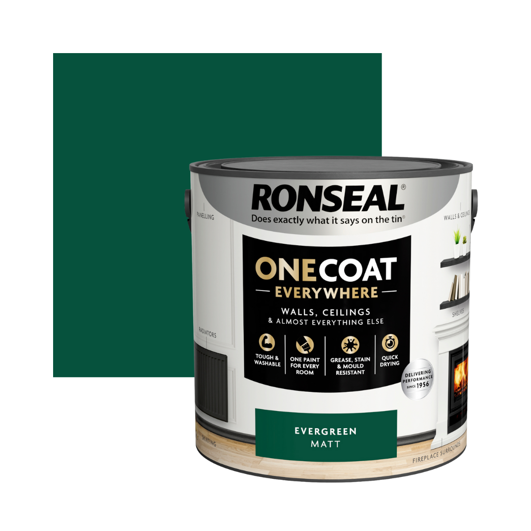 Ronseal One Coat Everywhere Paint Evergreen