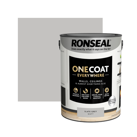 Ronseal One Coat Everywhere Paint Slate Grey