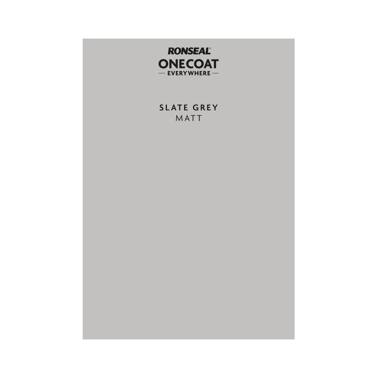 Ronseal One Coat Everywhere Paint Slate Grey Colour Card