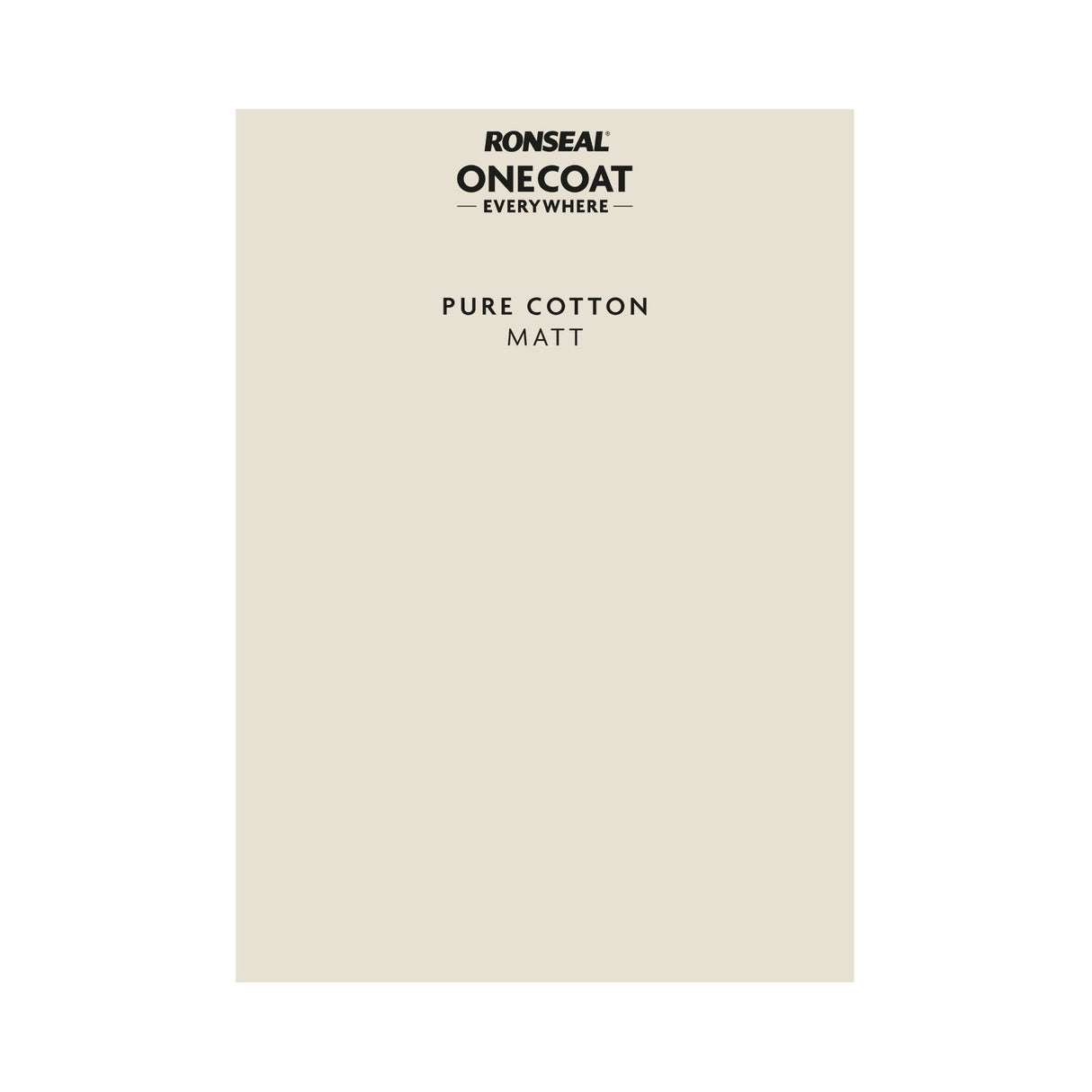 Ronseal One Coat Everywhere Paint Pure Cotton Colour Card