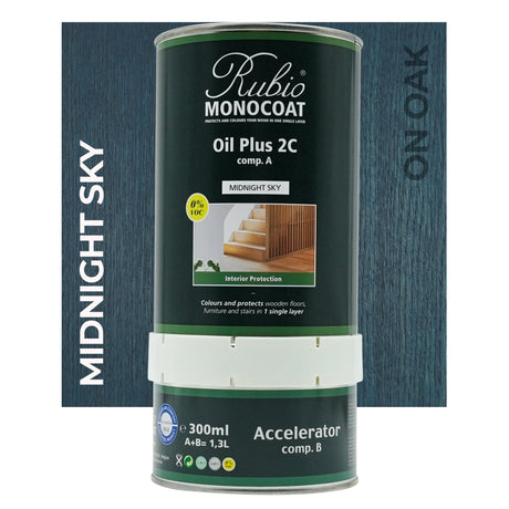 Rubio Monocoat Midnight Sky on Oak 1.3L