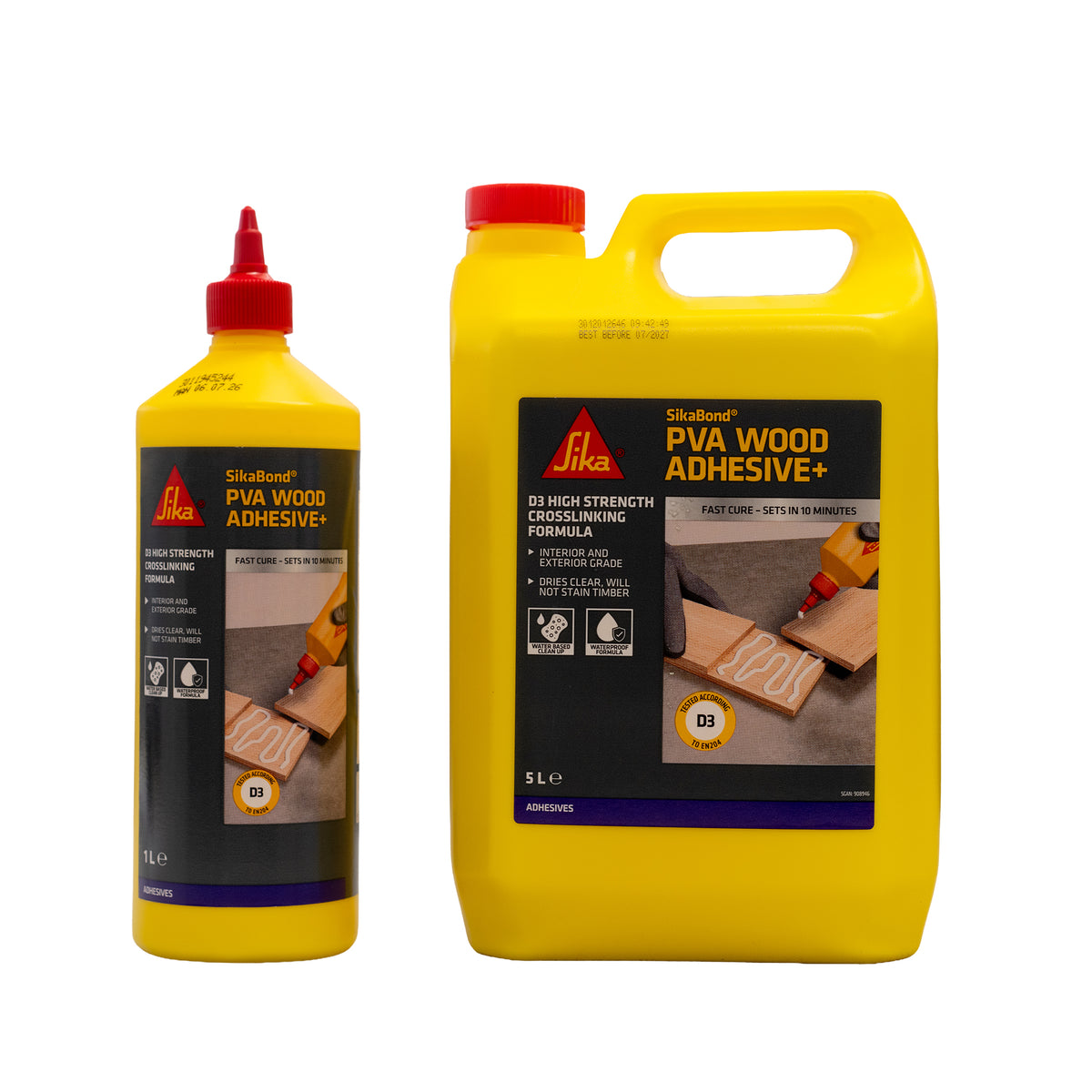SikaBond PVA Wood Adhesives 1 litre and 5 litre