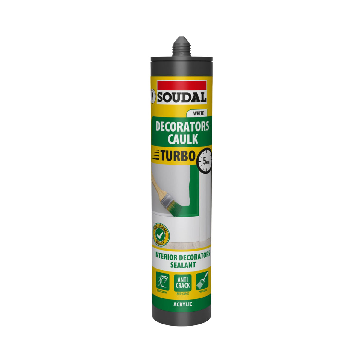 Soudal Turbo White Decorators Caulk 290ml