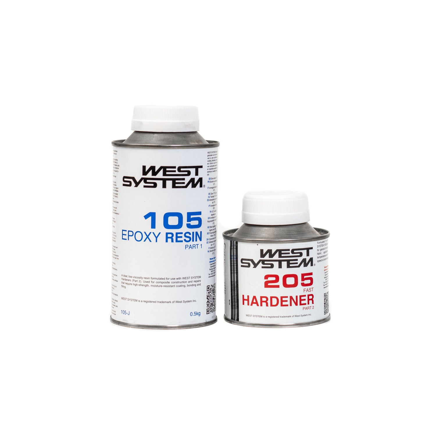 West System Epoxy Resin & Hardener 105/205 Fast Junior Pack 0.6kg 105-J Resin and 0.1kg 206-J Fast Hardener