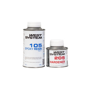 West System Epoxy Resin & Hardener 105/205 Fast Junior Pack 0.6kg 105-J Resin and 0.1kg 206-J Fast Hardener