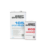 West System Epoxy Resin & Hardener 105/205 Fast B Pack 5kg 105-B Resin and 1kg 205-B Hardener