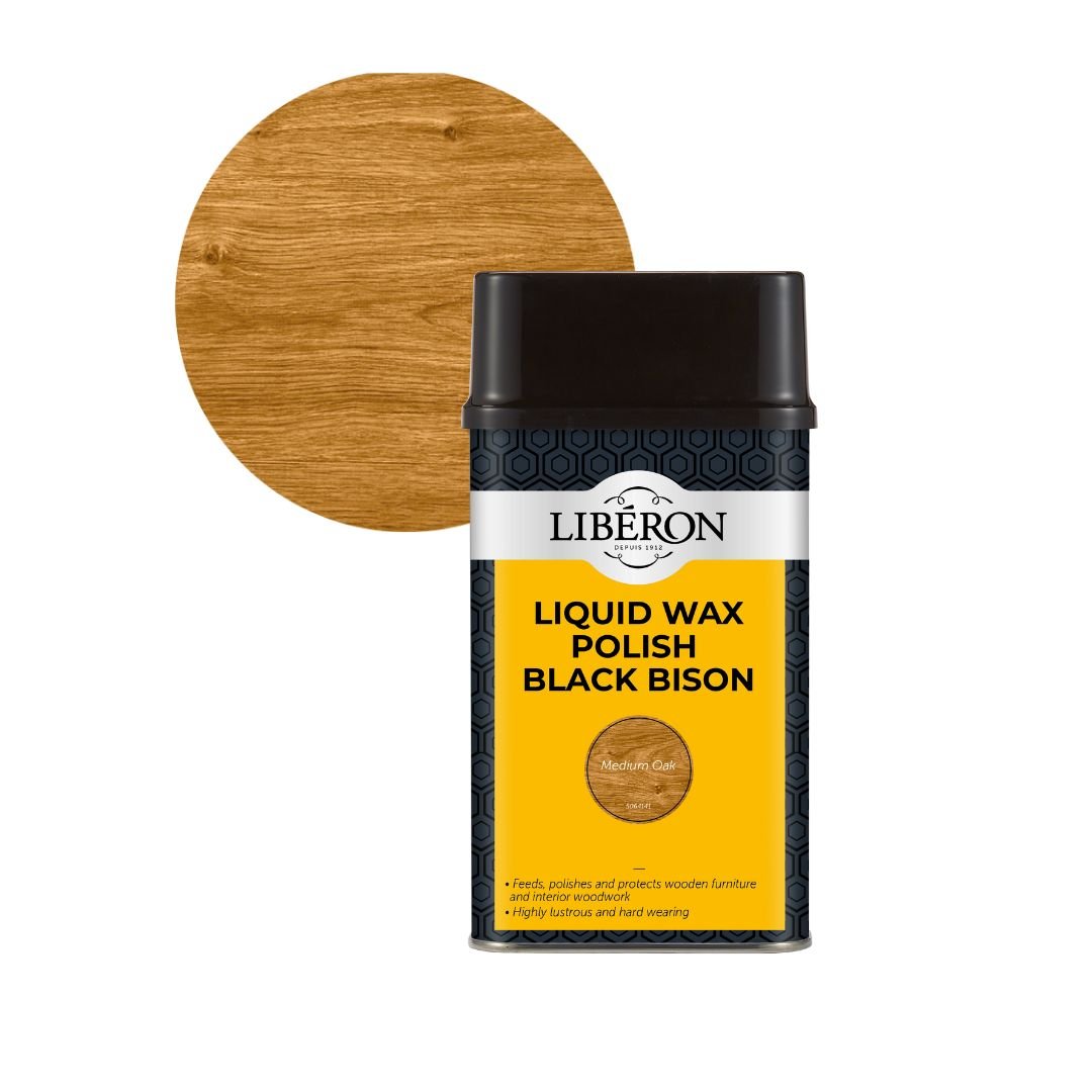 Liberon Liquid Wax Polish Black Bison - Restorate-3282391064411