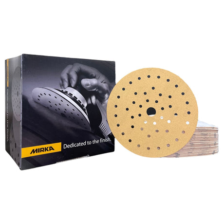 Mirka Gold Grip Sanding Discs 150mm Multi-fit (Box of 100) - Restorate-6416868358179