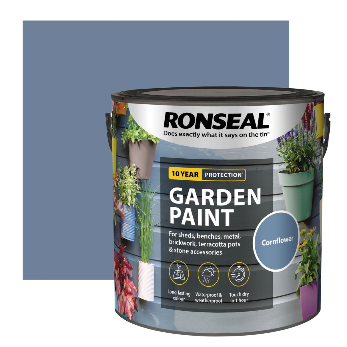 Ronseal Garden Paint Cornflower - Restorate-5010214874231