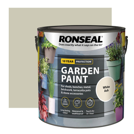 Ronseal Garden Paint White Ash- Restorate-5010214874262