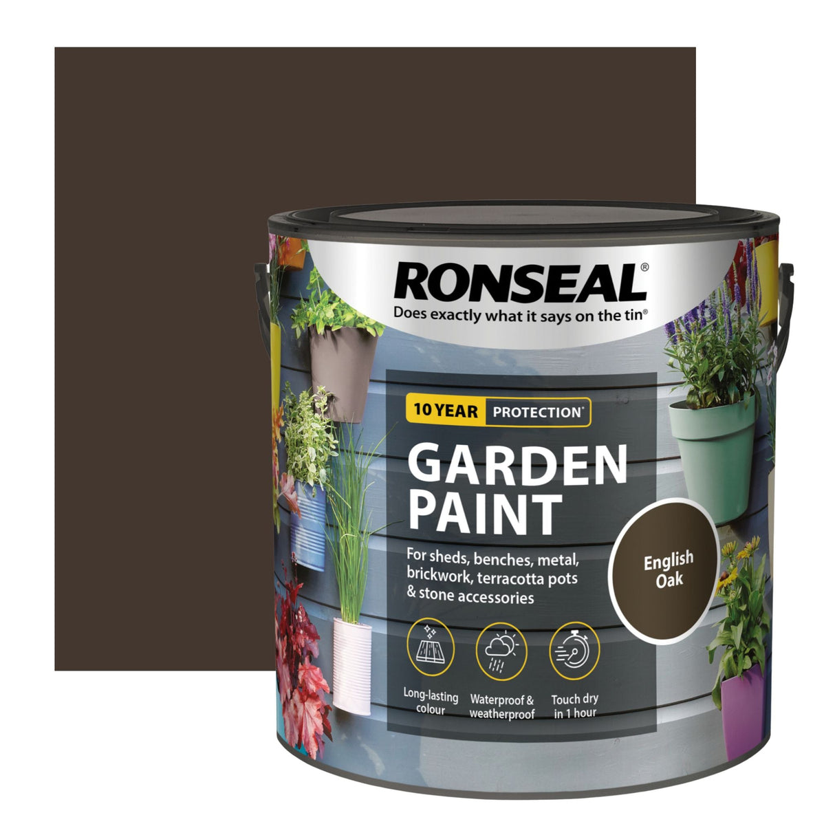 Ronseal Garden Paint English Oak - Restorate-5010214874293