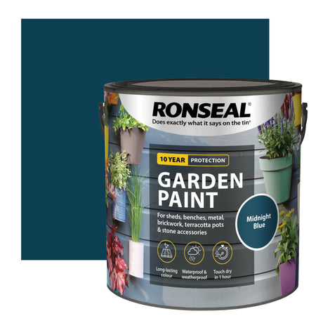 Ronseal Garden Paint Midnight Blue - Restorate-5010214874347