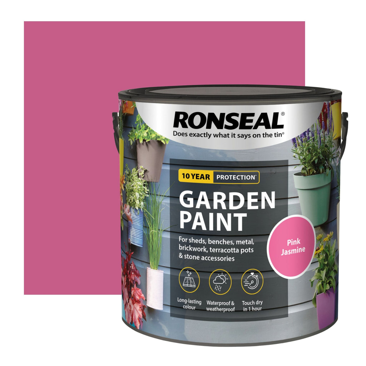 Ronseal Garden Paint Pink Jasime - Restorate-5010214885138