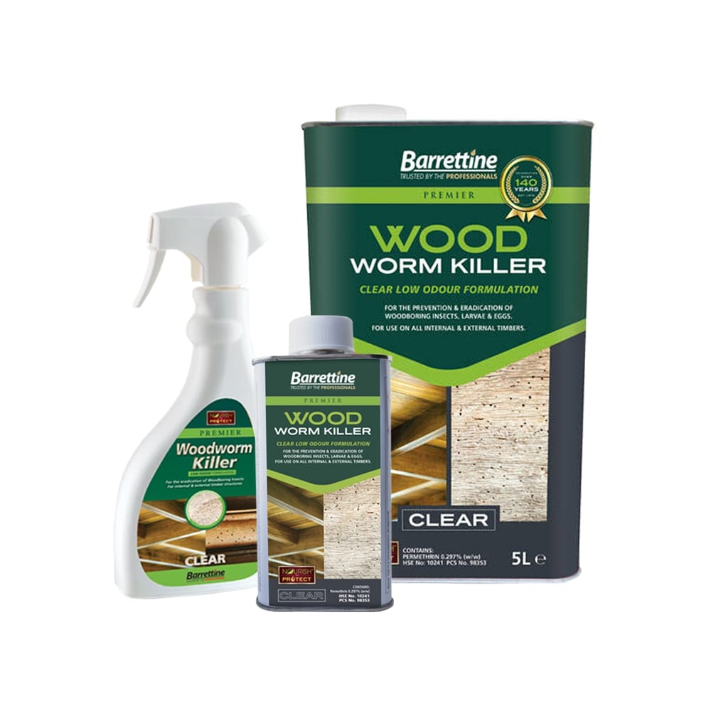 Barrettine Premier Woodworm Killer - Restorate-5015861003065