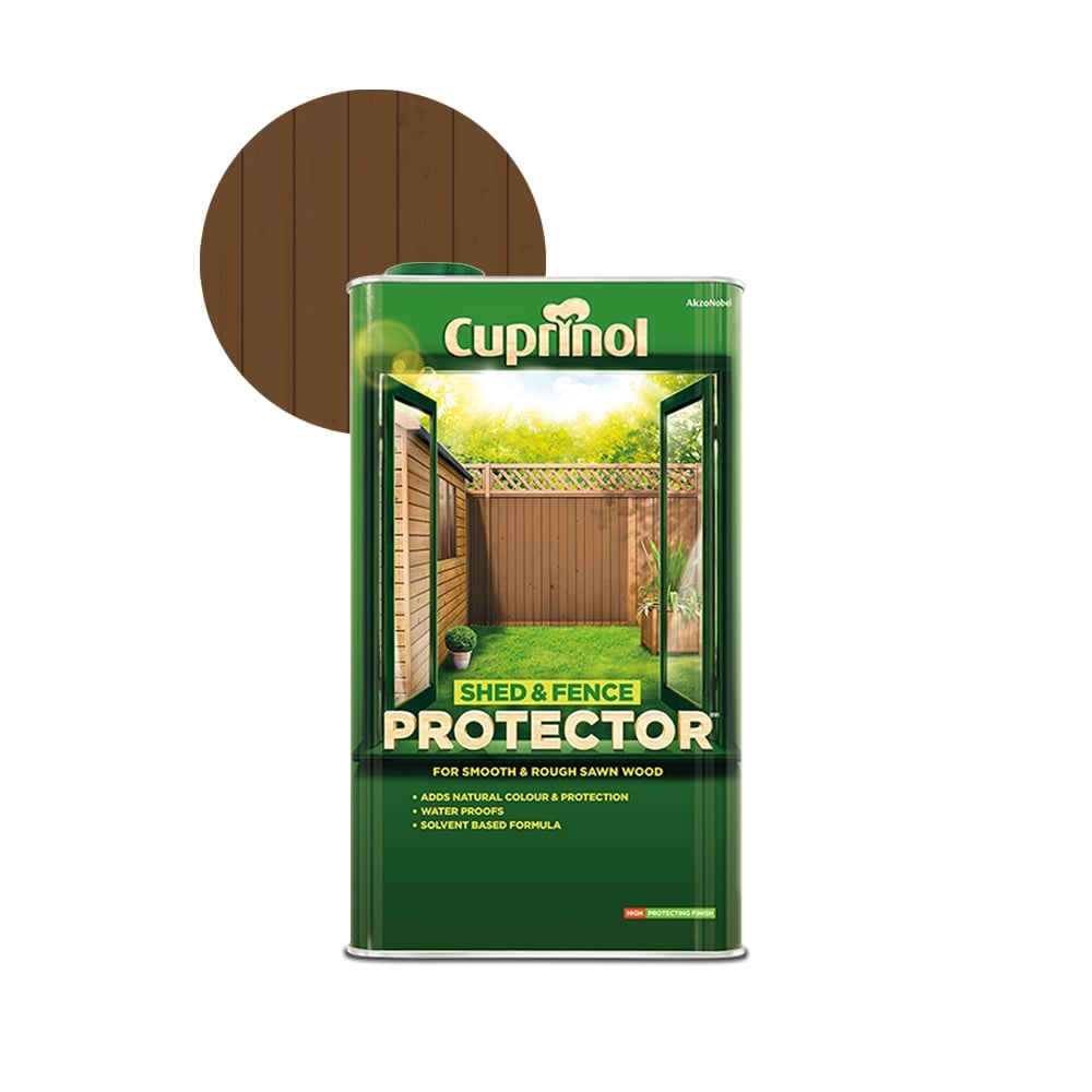 Cuprinol Shed and Fence Protector Golden Brown 5 Litres - Restorate-5010212545744