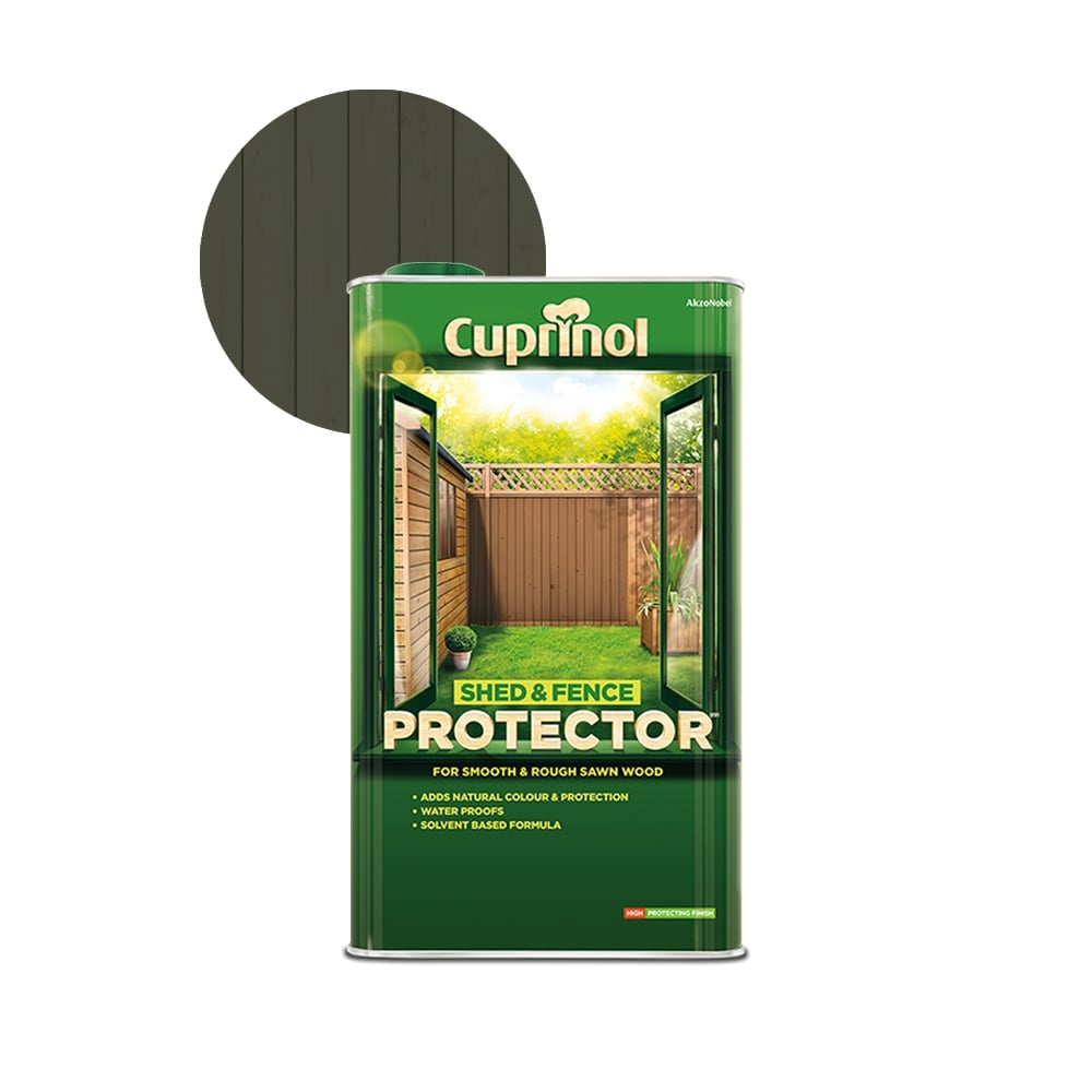Cuprinol Shed and Fence Protector Rustic Green 5 Litres - Restorate-5010212545782
