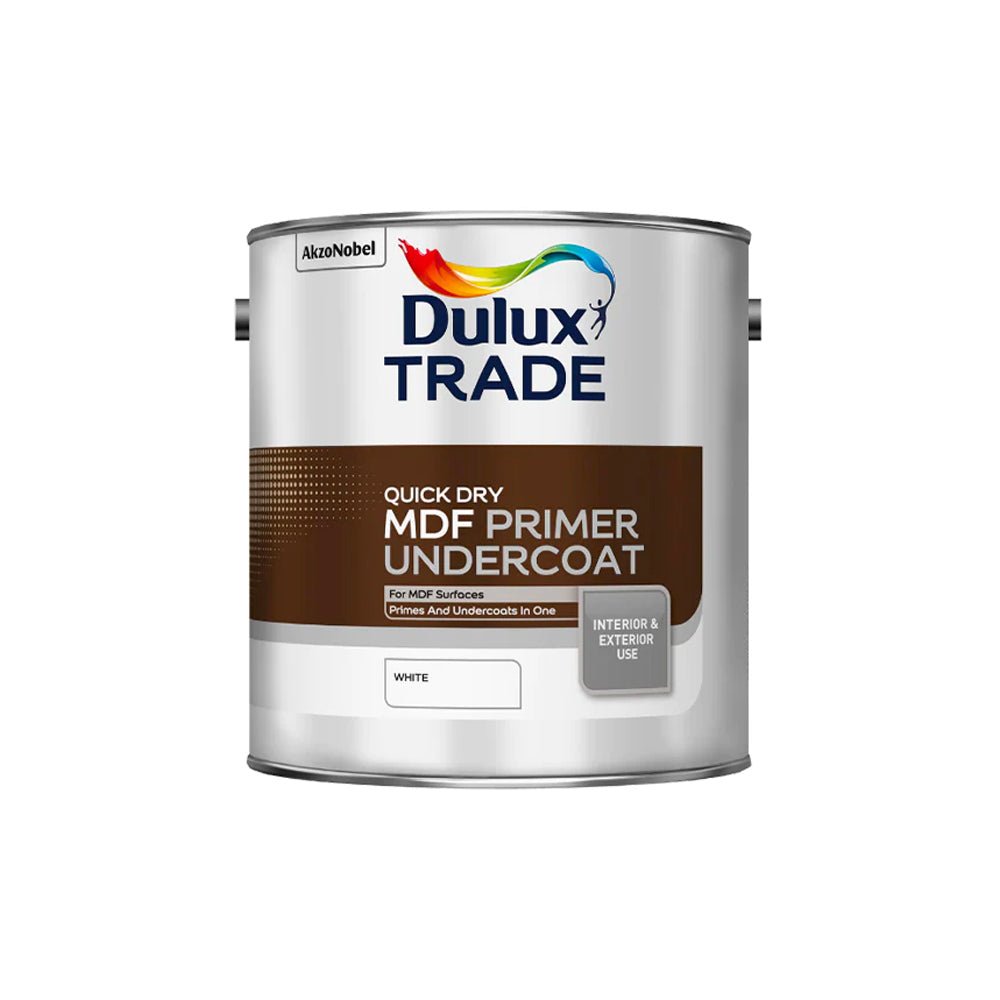 Dulux Trade Quick Dry MDF Primer Undercoat White 2.5 Litres - Restorate-5010212472729