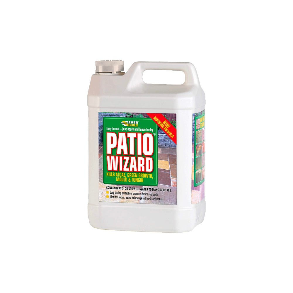 Everbuild Patio Wizard Patio Cleaner Concentrate 5 Litres - Restorate-5029347606312