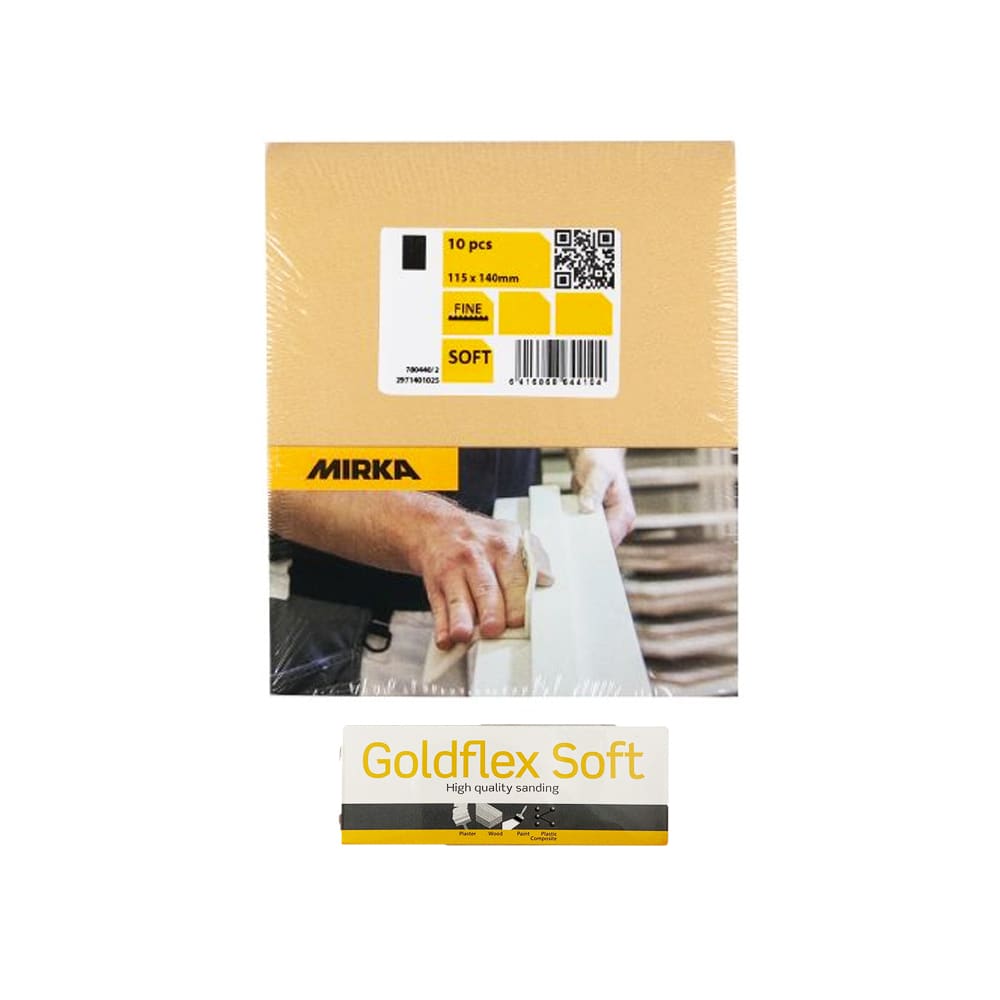 Mirka Goldflex Soft 115 x 140mm Abrasive (Pack of 10) - Restorate-6416868644098