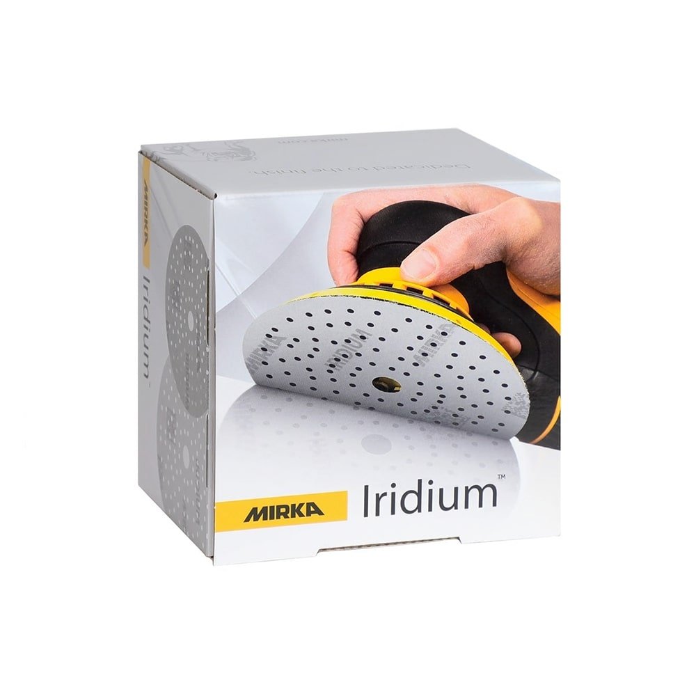 Mirka Iridium Premium 150mm 121 Hole Sanding Discs (Box of 100) - Restorate-6416868234985