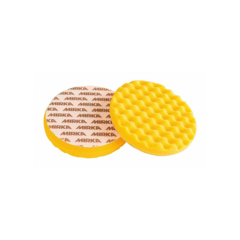 Mirka Polishing Foam Pad Yellow Waffle 150mm (Pack of 2) - Restorate-6416868915532