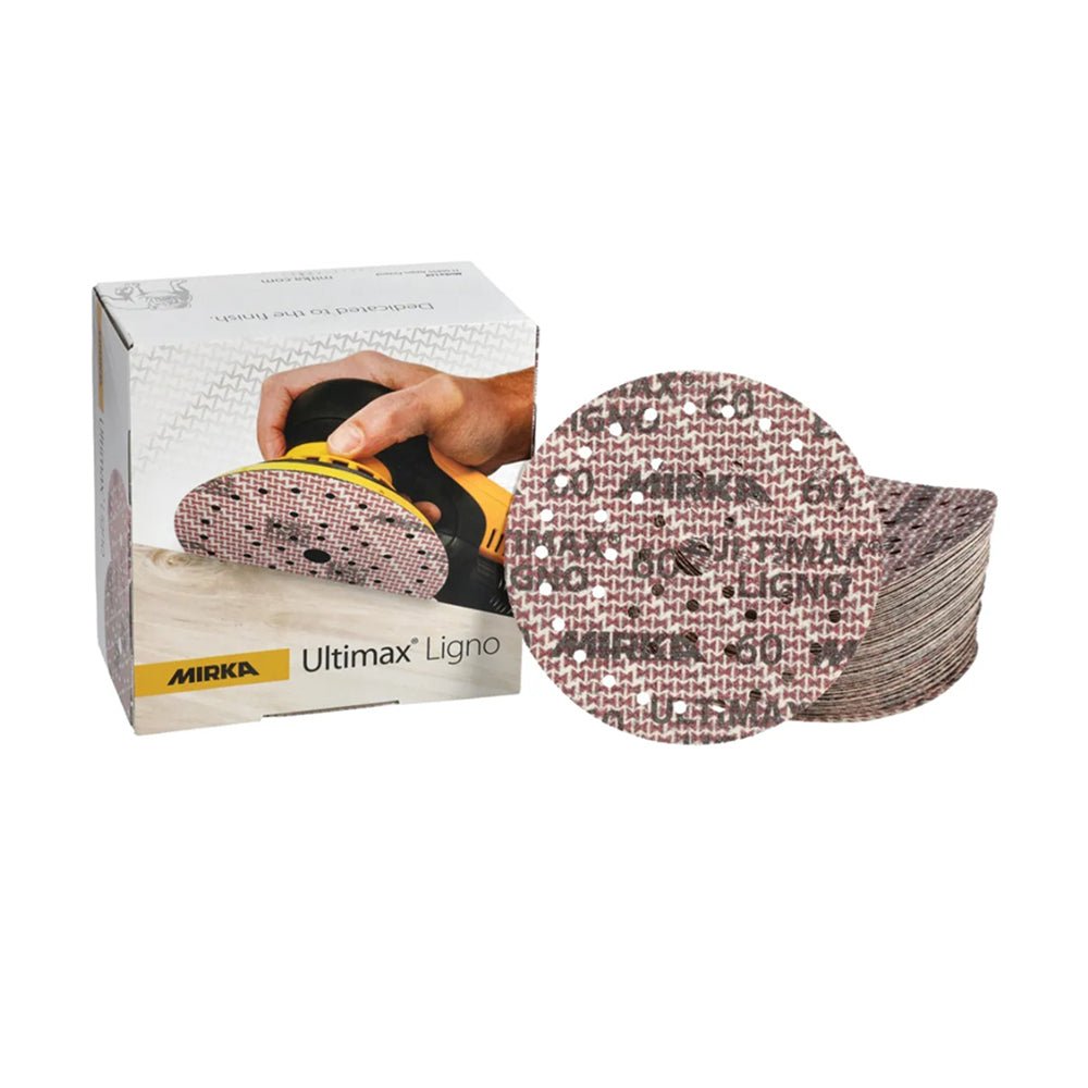 Mirka Ultimax Ligno 150mm Multi fit Sanding Discs (Box of 100) - Restorate-6416868369113