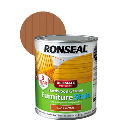 Ronseal Ultimate Protection Hardwood Garden Furniture Stain 750ml - Restorate-5010214864270